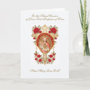 Catholic Nuns Religious Profession of Vows Card