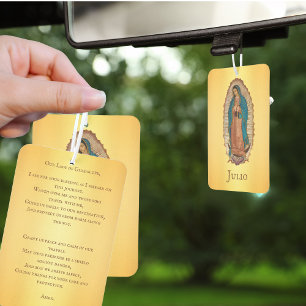 Catholic Our Lady of Guadalupe Mexican Prayer Car Air Freshener