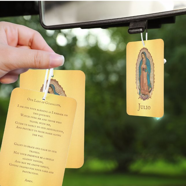 Catholic Our Lady of Guadalupe Mexican Prayer Car Air Freshener (Creator Uploaded)