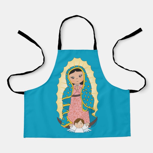 Catholic Our Lady of Guadalupe Virgin Mary Angels Apron (Front)