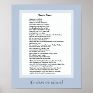 Catholic Poster Nicene Creed Christian Credo
