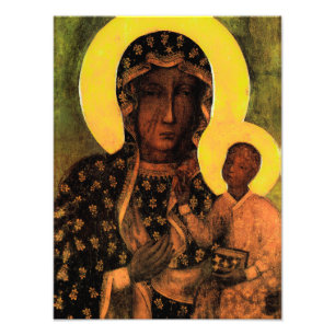 Catholic Poster Virgin Mary and Child Jesus