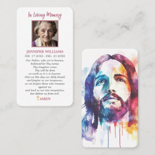 Catholic Prayer Card Jesus Christ Our Father