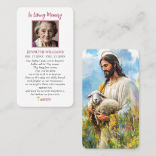 Catholic Prayer Card Jesus Good Shepherd