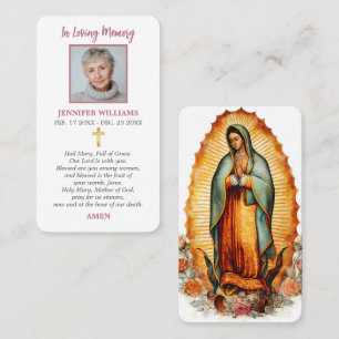 Catholic Prayer Card Our Lady of Guadalupe
