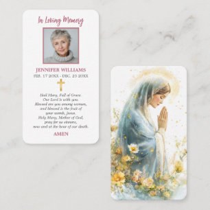 Catholic Prayer Card Our Lady of Medjugorje