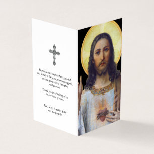 Catholic Prayer Cards   Antique Sacred Heart