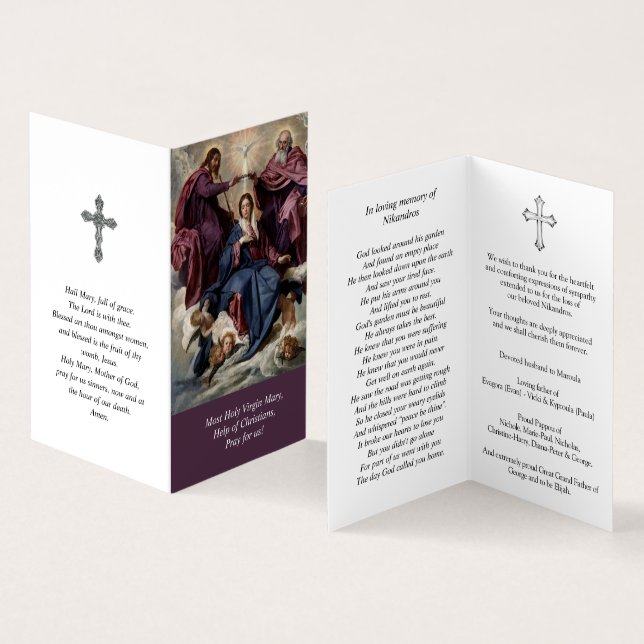 Catholic Prayer Cards | Coronation (Inside and Outside)