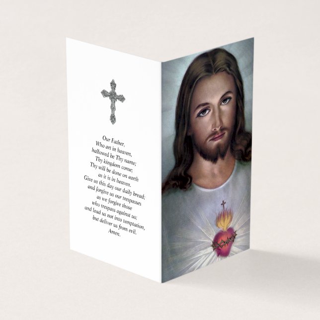Catholic Prayer Cards | Devotion Sacred Heart (Outside)