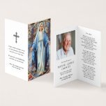 Catholic Prayer Cards | Hail Mary<br><div class="desc">Catholic prayer cards or Sympathy Holy Cards have a religious devotional image on the front. A small folding card that can be completely personalised on the inside with your loved one’s photo and details. Add a special prayer, poem, verse or memory and this card will become a treasured keepsake by...</div>