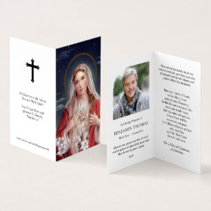 Catholic Prayer Cards   Heart Mary