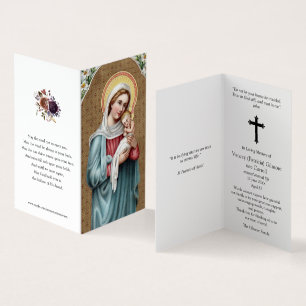 Catholic Prayer Cards Holy Virgin