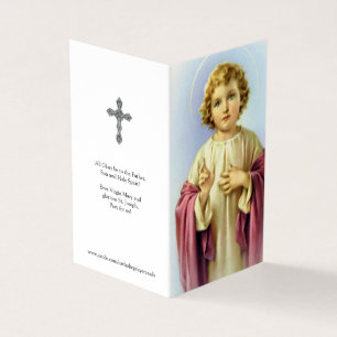 Catholic Prayer Cards   Infant of Prague 1