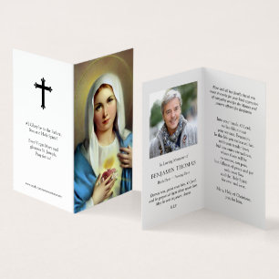 Catholic Prayer Cards Italian Mary
