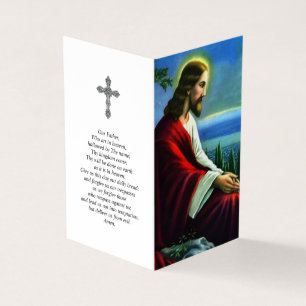 Catholic Prayer Cards Jesus Christ Praying