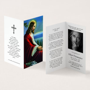 Catholic Prayer Cards Jesus Christ Praying
