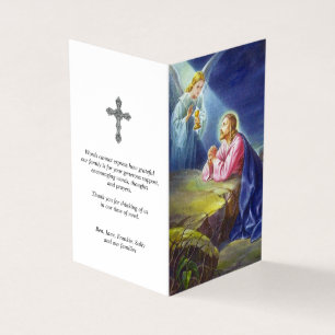 Catholic Prayer Cards Jesus Christ Praying 1