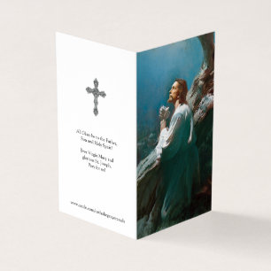 Catholic Prayer Cards Jesus Christ Praying 2