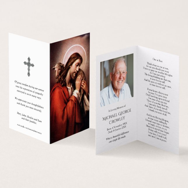 Catholic Prayer Cards | Jesus Good Shepherd 4 (Inside and Outside)