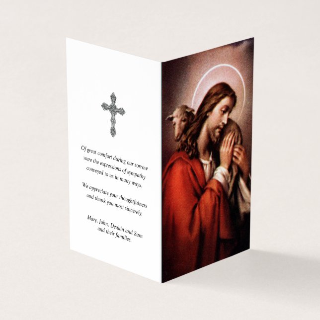 Catholic Prayer Cards | Jesus Good Shepherd 4 (Outside)