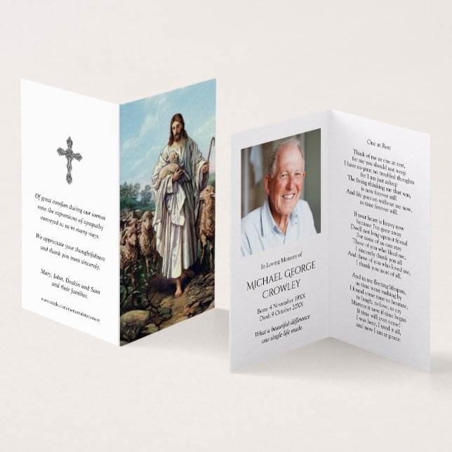 Catholic Prayer Cards | Jesus Good Shepherd 6 (Inside and Outside)
