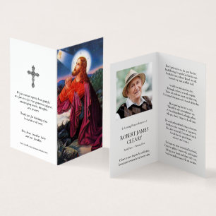 Catholic Prayer Cards   Jesus Praying