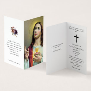 Catholic Prayer Cards   Jesus The Sacred Heart