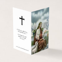 Catholic Prayer Cards | Jesus With Doves