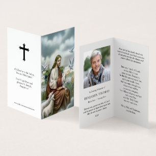 Catholic Prayer Cards   Jesus with Doves