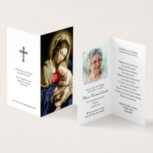 Catholic Prayer Cards   Madonna & Child