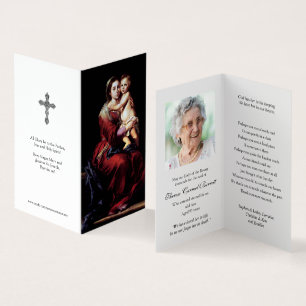 Catholic Prayer Cards Madonna of the Rosary