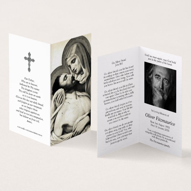 Catholic Prayer Cards | Mary Cradles Jesus (Inside and Outside)