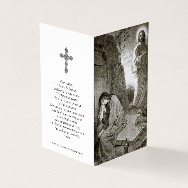 Catholic Prayer Cards | Mary & Jesus Tomb 1 (Outside)