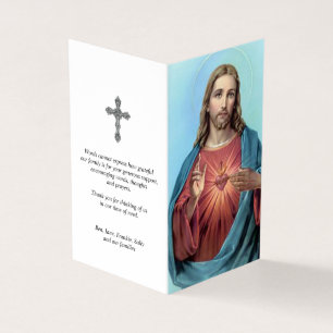 Catholic Prayer Cards   Most Loving Heart