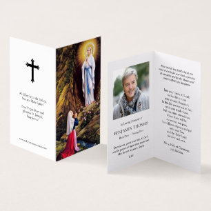 Catholic Prayer Cards Our Lady Lourdes 1