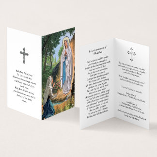 Catholic Prayer Cards | Our Lady Lourdes 2