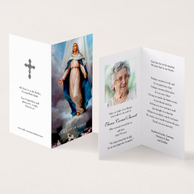 Catholic Prayer Cards | Our Lady of Grace (Inside and Outside)