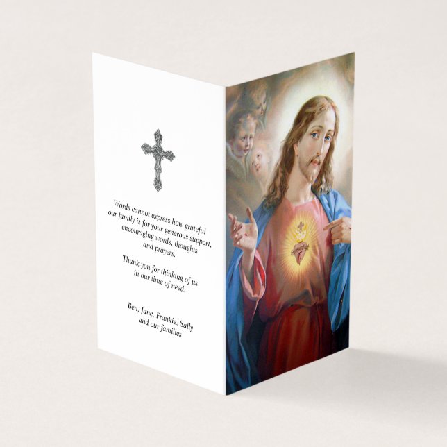 Catholic Prayer Cards | Sacred Heart (Outside)