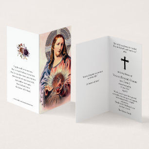 Catholic Prayer Cards Sacred Heart Jesus 2
