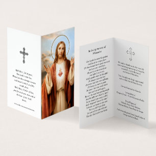 Catholic Prayer Cards   Sacred Heart Jesus 3