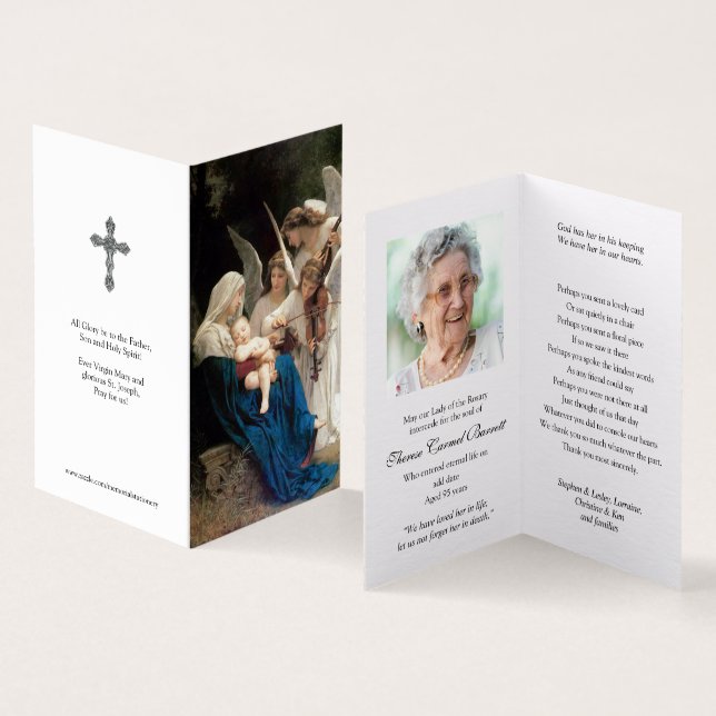 Catholic Prayer Cards | Song of Angels (Inside and Outside)