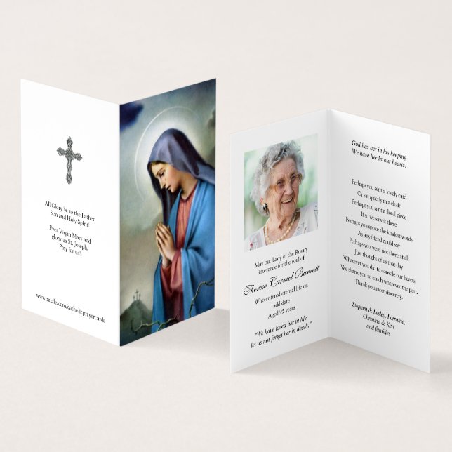 Catholic Prayer Cards | Sorrows (Inside and Outside)