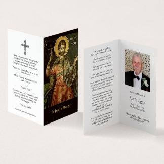 Catholic Prayer Cards | St Justin Martyr