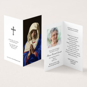 Catholic Prayer Cards Virgin in Prayer