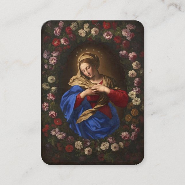 Catholic Prayer for Departed Souls Virgin Mary Place Card (Front)