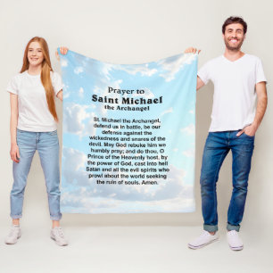 Catholic Prayer for Protection and Courage Fleece Blanket