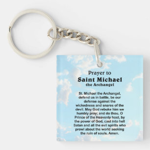Catholic Prayer for Protection and Courage Key Ring