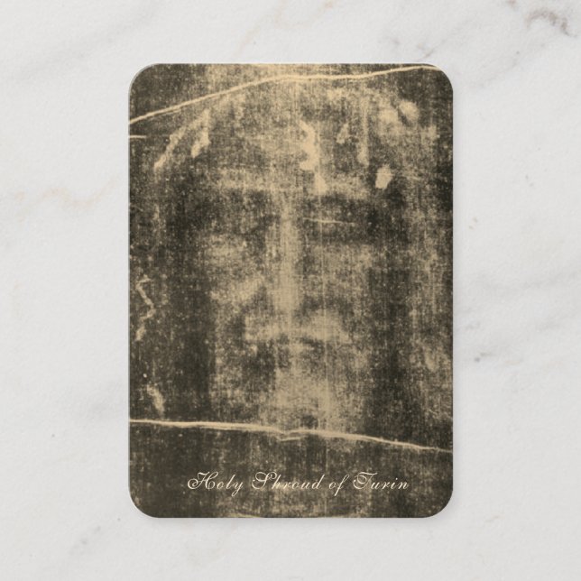 Catholic Prayer Holy Face of Jesus Shroud Turin Place Card (Front)