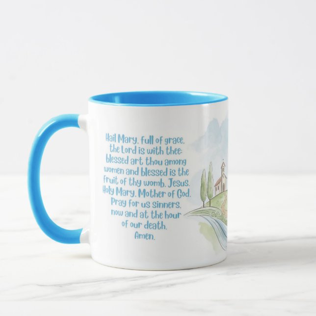 Catholic Prayer Mug, Marian Mug (Left)
