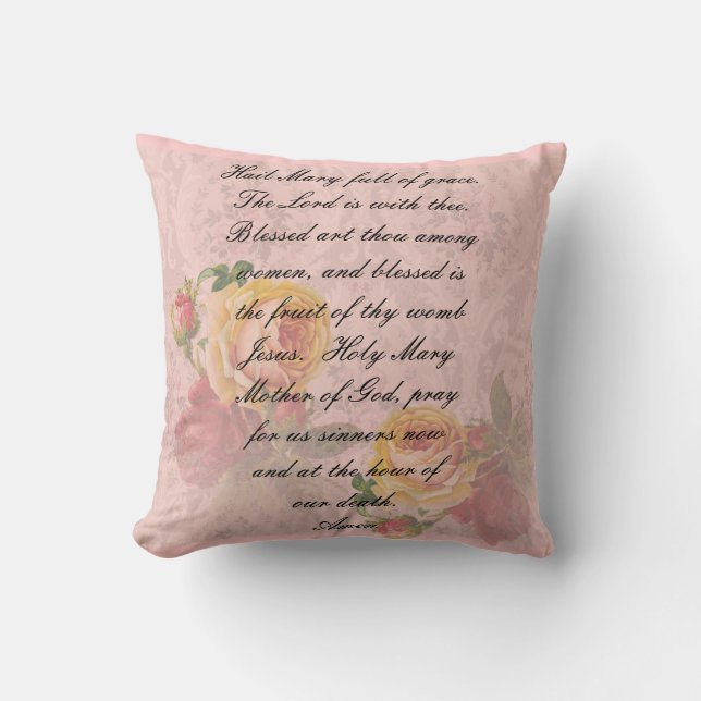 Catholic Prayer Pillow "Hail Mary" (Front)